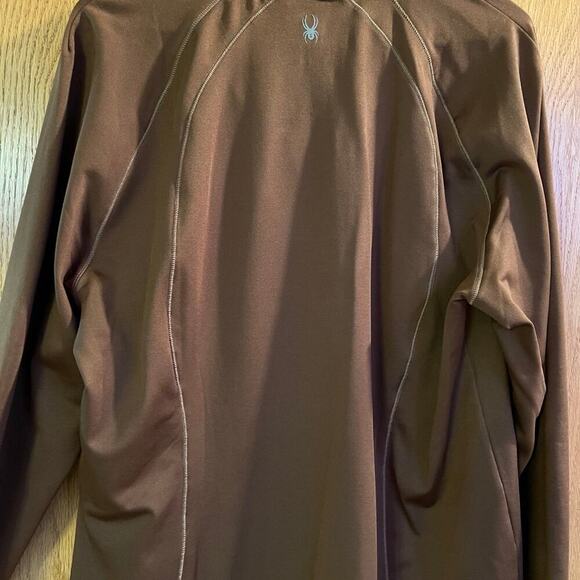 Spyder Active brown 1/4 zip athletic Women’s size XL top - Picture 4 of 8